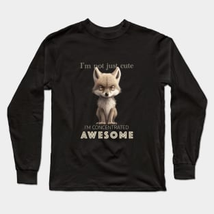 Wolf Concentrated Awesome Cute Adorable Funny Quote Long Sleeve T-Shirt